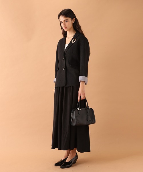 one after another NICE CLAUP(ワンアフターアナザーナイスクラップ)の「【OTONA NICE】ブローチ付きテーラードジャケット(テーラードジャケット・レディース・ホワイト系その他/ブラック系その他/杢グレー・FREE)」の11枚目の写真