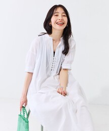 WEB限定　インド 組紐ボタン スキッパーワンピース