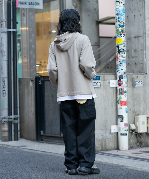 KANGOL(カンゴール)の「【KANGOL/カンゴール】 フェイクレイヤード 袖プリント ビッグシルエット 裏毛フーディー プルオーバーパーカー(パーカー・メンズ・ライトグリーン/グレー/ブラック・X-LARGE/MEDIUM/LARGE)」の22枚目の写真