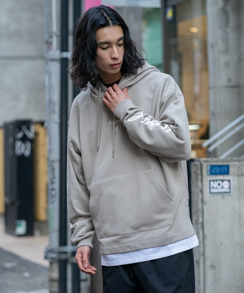 KANGOL(カンゴール)の「【KANGOL/カンゴール】 フェイクレイヤード 袖プリント ビッグシルエット 裏毛フーディー プルオーバーパーカー(パーカー・メンズ・ライトグリーン/グレー/ブラック・X-LARGE/MEDIUM/LARGE)」の21枚目の写真