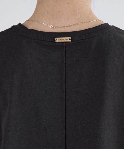 MICA&DEAL(マイカ&ディール)の「ベーシックロングTシャツ(Tシャツ/カットソー・レディース・ホワイト/スミクロ・FREE)」の7枚目の写真