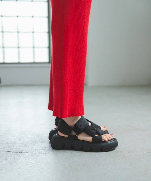 bohmal（ボマール）の「トラックソール厚底ベルトサンダル（サンダル・レディース・ブラック/ホワイト/モスグリーン・24.5cm/24.0cm/23.5cm/23.0cm）」の20枚目の写真