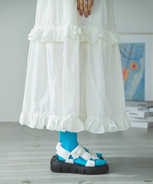 bohmal（ボマール）の「トラックソール厚底ベルトサンダル（サンダル・レディース・ブラック/ホワイト/モスグリーン・24.5cm/24.0cm/23.5cm/23.0cm）」の5枚目の写真