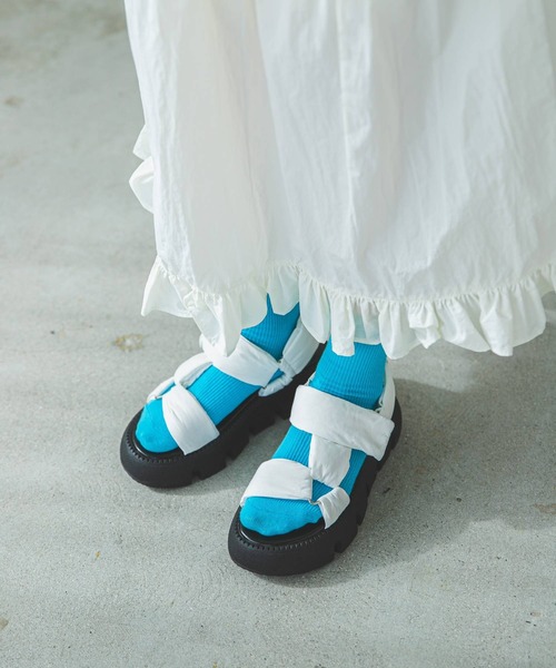 bohmal（ボマール）の「トラックソール厚底ベルトサンダル（サンダル・レディース・ブラック/ホワイト/モスグリーン・24.5cm/24.0cm/23.5cm/23.0cm）」の6枚目の写真