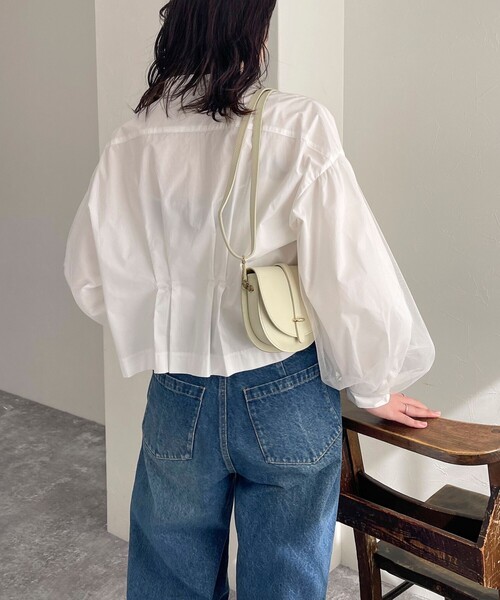 fredy emue（フレディエミュ）の「袖チュールクロップドブラウス（シャツ/ブラウス・レディース・オフホワイト/ブラック/ブルー系その他・38）」の10枚目の写真