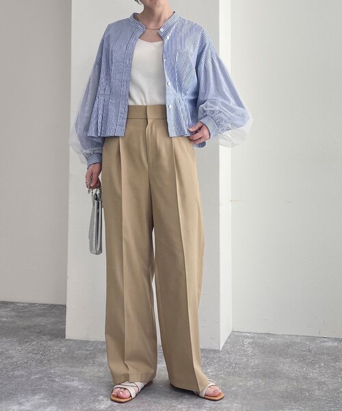 fredy emue（フレディエミュ）の「袖チュールクロップドブラウス（シャツ/ブラウス・レディース・オフホワイト/ブラック/ブルー系その他・38）」の18枚目の写真