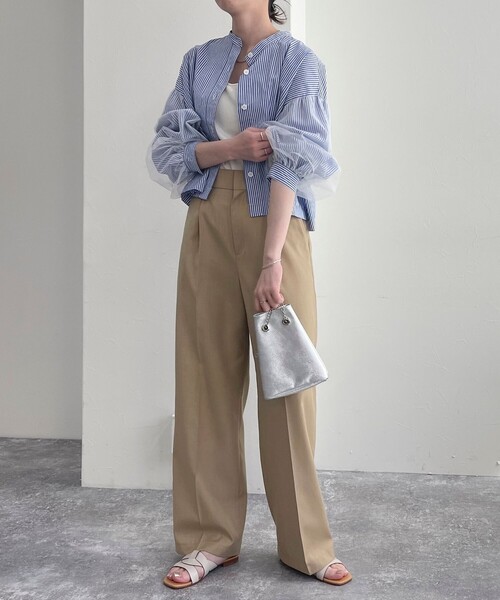 fredy emue（フレディエミュ）の「袖チュールクロップドブラウス（シャツ/ブラウス・レディース・オフホワイト/ブラック/ブルー系その他・38）」の21枚目の写真