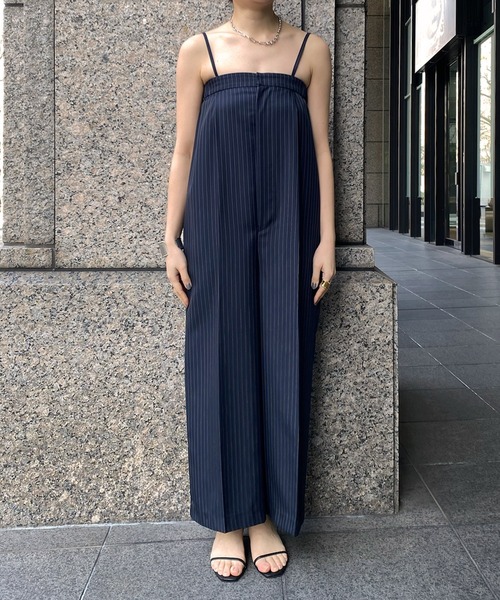 Doudou フリル付きブラウンサロペット セール】【WEB限定】 フリルビスチェキャミサロペット（つなぎ