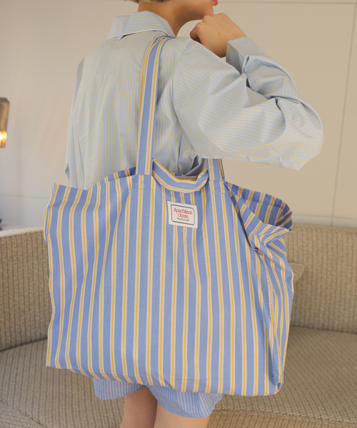 SLOBE citron.(スローブシトロン)の「《追加》SLOBE citron. ランドリートートバッグ(トートバッグ・レディース・サックスブルー/ピンク・FREE)」の2枚目の写真