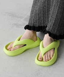 【forksy.】厚底リカバリーサンダル＆メッシュ巾着バッグセット