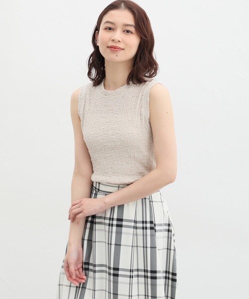 Honeys（ハニーズ）の「ハイネックタンクトップ（タンクトップ・レディース・ブラック/アイボリー/イエロー系その他/グレイッシュベージュ/スモークピンク・LL/S/M/L）」の19枚目の写真