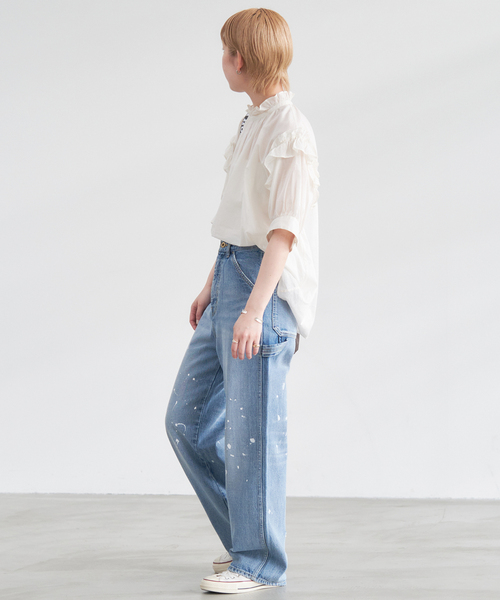 Spick & Span(スピックアンドスパン)の「コットンボイルフリルブラウス(シャツ/ブラウス・レディース・ホワイト/ベージュ/ネイビー・FREE)」の12枚目の写真