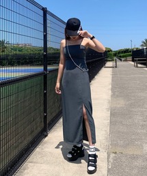 non-hedge | スリット入りロングキャミワンピース(ワンピース)