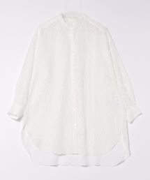 NICOLE white | シアージャガードチュニックブラウス(シャツ/ブラウス)
