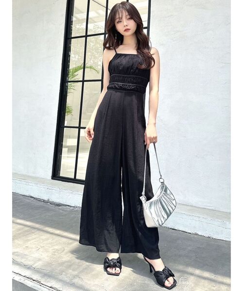リゼクシー　24SS 新品　シフォンキャミコンビネゾン　ミックス　手洗い可 リゼクシー 24SS 新品 シフォンキャミコンビネゾン ミックス
