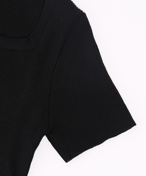 PHILLY（フィリー）の「【PHILLY】レースアップリブニットトップス（ニット/セーター・レディース・ホワイト/ブラック・FREE）」の6枚目の写真