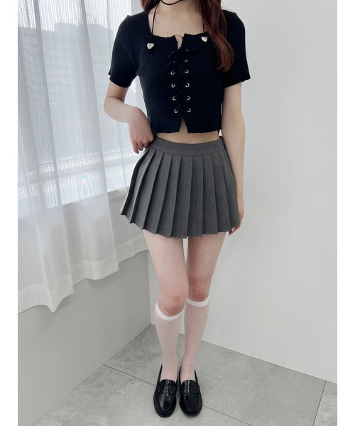 PHILLY（フィリー）の「【PHILLY】レースアップリブニットトップス（ニット/セーター・レディース・ホワイト/ブラック・FREE）」の17枚目の写真