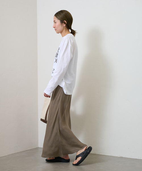 FRAMeWORK(フレームワーク)の「≪追加≫フィブリルキュプラバイアススカート2(スカート・レディース・モカ/ブラック・38/36/40)」の6枚目の写真