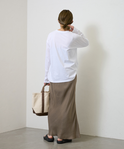 FRAMeWORK(フレームワーク)の「≪追加≫フィブリルキュプラバイアススカート2(スカート・レディース・モカ/ブラック・38/36/40)」の7枚目の写真