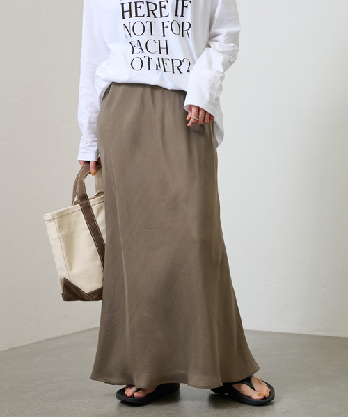 FRAMeWORK(フレームワーク)の「≪追加≫フィブリルキュプラバイアススカート2(スカート・レディース・モカ/ブラック・38/36/40)」の8枚目の写真