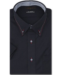 m.f.editorial（エムエフエディトリアル）の「【ストレッチ 形態安定】m.f.エディトリアル メンズ ノーアイロンストレッチ ボタンダウン ビジネスドレス半袖ニットシャツ（ビジネスシャツ・メンズ）」