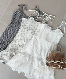 MAJESTIC LEGON | ショルダーリボンミニキャミワンピ(ワンピース)