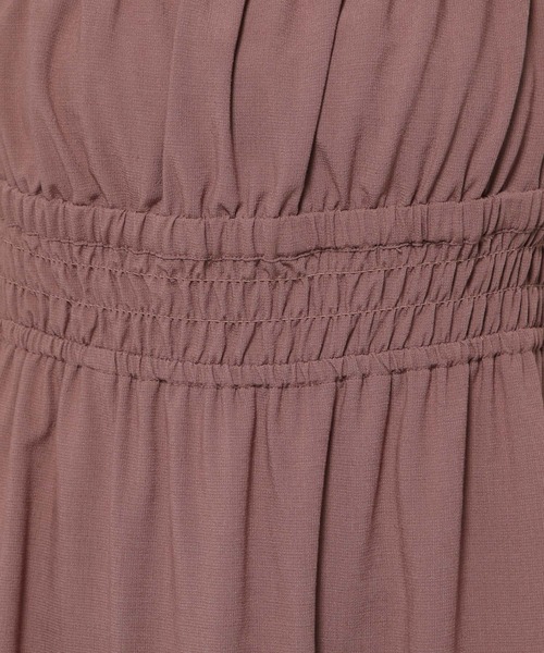 mysty woman（ミスティウーマン）の「ギャザーキャミワンピース　128572（ワンピース・レディース・ブラック/ベージュ系その他/ピンク・FREE）」の6枚目の写真