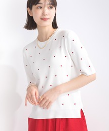 PICCIN PERLA | ハート柄刺繍リブニット(ニット/セーター)