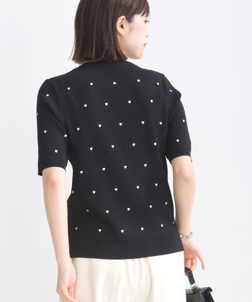 PICCIN PERLA（ピッチンペルラ）の「ハート柄刺繍リブニット（ニット/セーター・レディース・ブラック/オフホワイト/ホワイト系その他・M）」の20枚目の写真