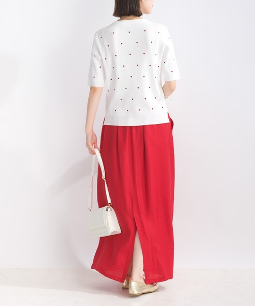 PICCIN PERLA（ピッチンペルラ）の「ハート柄刺繍リブニット（ニット/セーター・レディース・ブラック/オフホワイト/ホワイト系その他・M）」の17枚目の写真