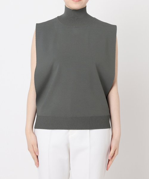 【新品】ELLIEエリーバイカラーノースリーブニットGRAY バイカラーノースリーブニット【RED】 – ELLIE
