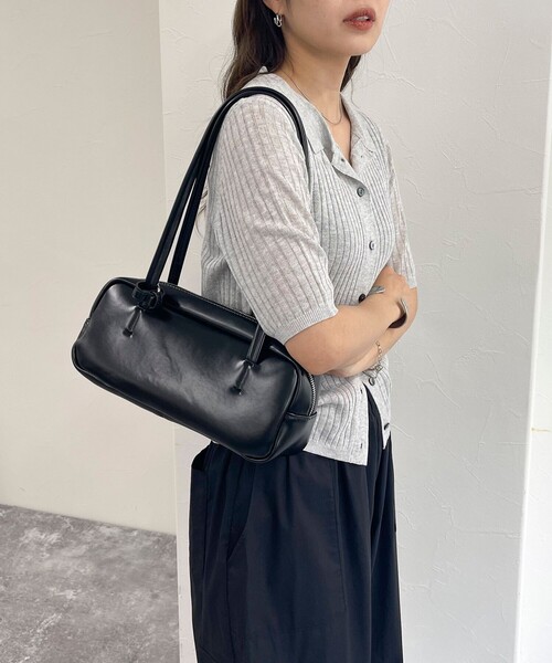 fredy emue（フレディエミュ）の「【インフルエンサー別注カラーあり】シアーリブ半袖シャツカーディガン（カーディガン/ボレロ・レディース・チャコールグレー/ライトグレー/アイボリー/グレイッシュブルー/ピンク・38）」の11枚目の写真