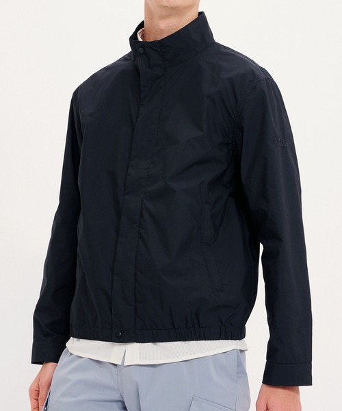 AIGLE（エーグル）の「コーデュラジャケット RP / スタンドカラージップブルゾン（ブルゾン・メンズ・ブラック/ホワイト・S/L/M/XL）」の2枚目の写真