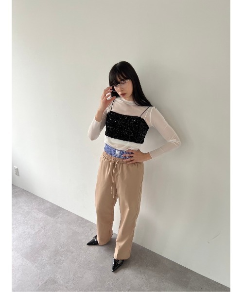 duei(デュイ)の「スパンコールビスチェ(キャミソール・レディース・ブラック/ピンク・FREE)」の10枚目の写真