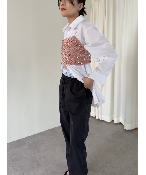 duei(デュイ)の「スパンコールビスチェ(キャミソール・レディース・ブラック/ピンク・FREE)」の8枚目の写真