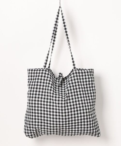 Mignonjour/リボンギンガムチェックトートバッグ M2443（トートバッグ