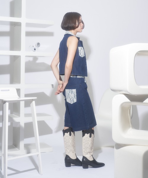 レースデニムパンツ（デニムパンツ）｜JUST A NOON（ジャストアヌーン