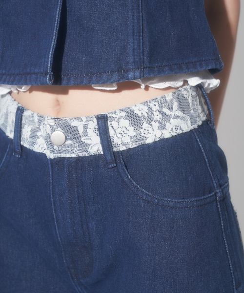 【中町綾着用‼️】JUST A NOON レオパード柄ストレートデニムパンツ（S） JUST A NOON（ジャストアヌーン）の「レオパード柄ストレート