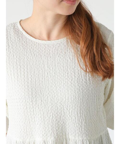 Lugnoncure(ルノンキュール)の「ペプラムふくれカットソー(Tシャツ/カットソー・レディース・オフホワイト/ネイビー/ブラック・F)」の17枚目の写真