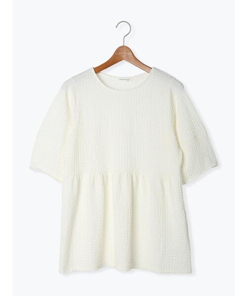 Lugnoncure(ルノンキュール)の「ペプラムふくれカットソー(Tシャツ/カットソー・レディース・オフホワイト/ネイビー/ブラック・F)」の19枚目の写真