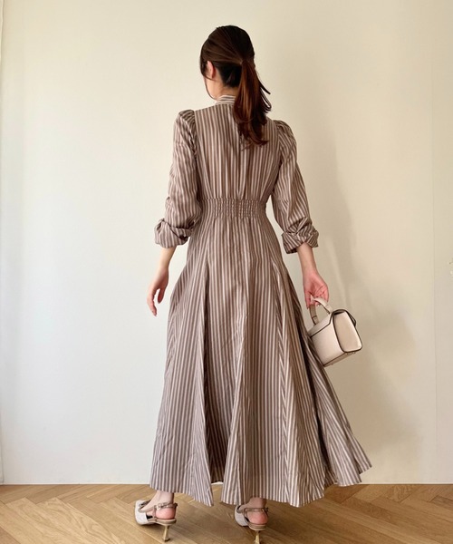 DEICY（デイシー）の「ストライプボウタイワンピース（ワンピース・レディース・ブルー/モカ・1/0）」の22枚目の写真