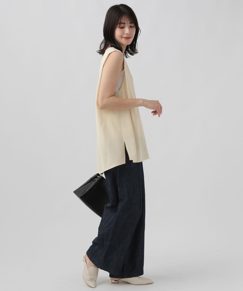 Elura（エルーラ）の「サラサラサマーレイヤードプルオーバー/105364（シャツ/ブラウス・レディース・ブラック/ダークネイビー/ホワイト・FREE）」の18枚目の写真