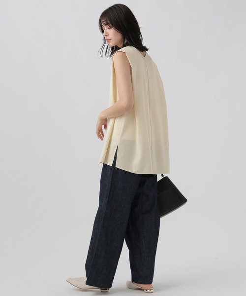 Elura（エルーラ）の「サラサラサマーレイヤードプルオーバー/105364（シャツ/ブラウス・レディース・ブラック/ダークネイビー/ホワイト・FREE）」の17枚目の写真