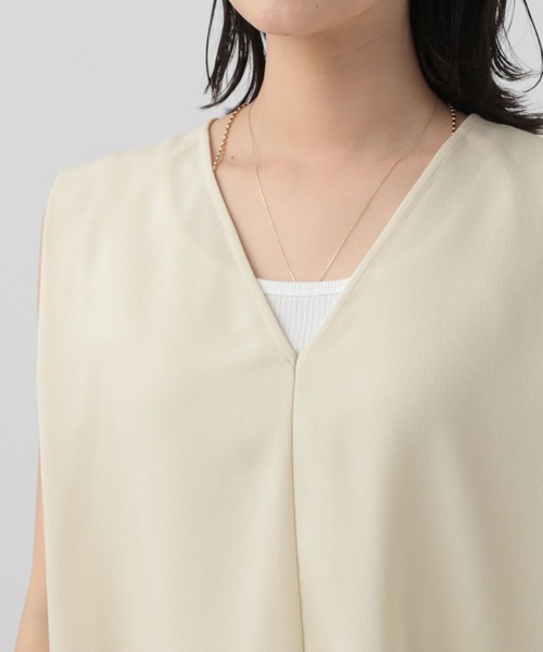 Elura（エルーラ）の「サラサラサマーレイヤードプルオーバー/105364（シャツ/ブラウス・レディース・ブラック/ダークネイビー/ホワイト・FREE）」の10枚目の写真