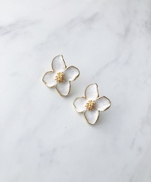 ゴールドエッジフラワーピアス