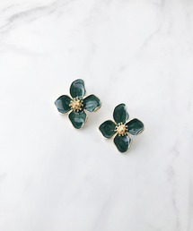 ゴールドエッジフラワーピアス