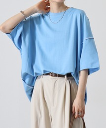 オーバーロック配色BIGTシャツ