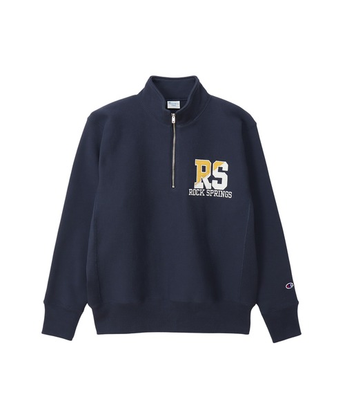 Champion(チャンピオン)の「【Champion/チャンピオン】メンズ リバースウィーブ(R) ハーフジップスウェットシャツ(スウェット・メンズ・ブラック/ダークネイビー/シルバーグレー/オートミール・MEDIUM/LARGE/X-LARGE)」の4枚目の写真