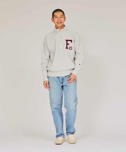 Champion(チャンピオン)の「【Champion/チャンピオン】メンズ リバースウィーブ(R) ハーフジップスウェットシャツ(スウェット・メンズ・ブラック/ダークネイビー/シルバーグレー/オートミール・MEDIUM/LARGE/X-LARGE)」の14枚目の写真