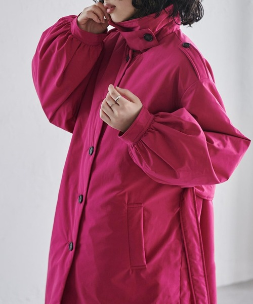 RANAN(ラナン)の「<カポック>エコダウンステンカラーコート(ステンカラーコート・レディース・ブラック/ピンク・LL/M/L)」の11枚目の写真